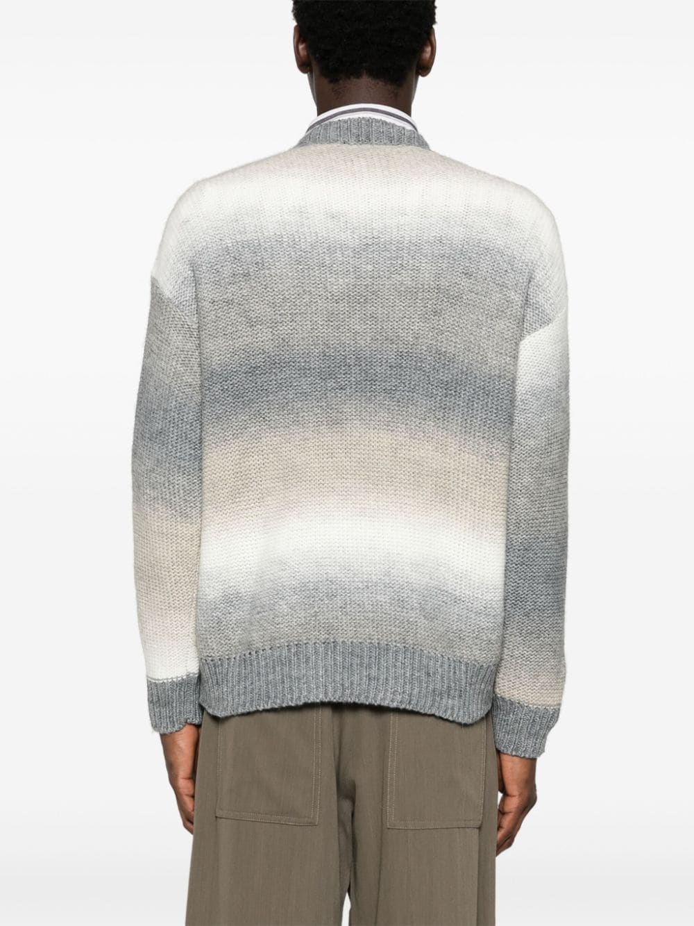 Shop Emporio Armani Ombré-effect Sweater In Grey