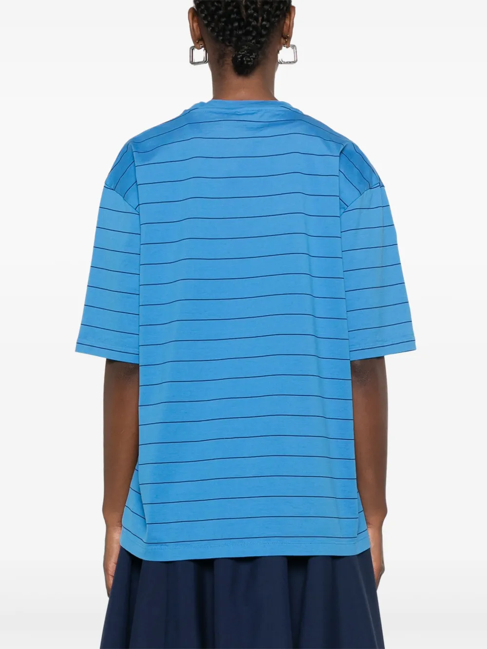 Miu Gestreept T-shirt Blauw