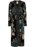 FARM Rio blossom tapestry midi dress - Blue