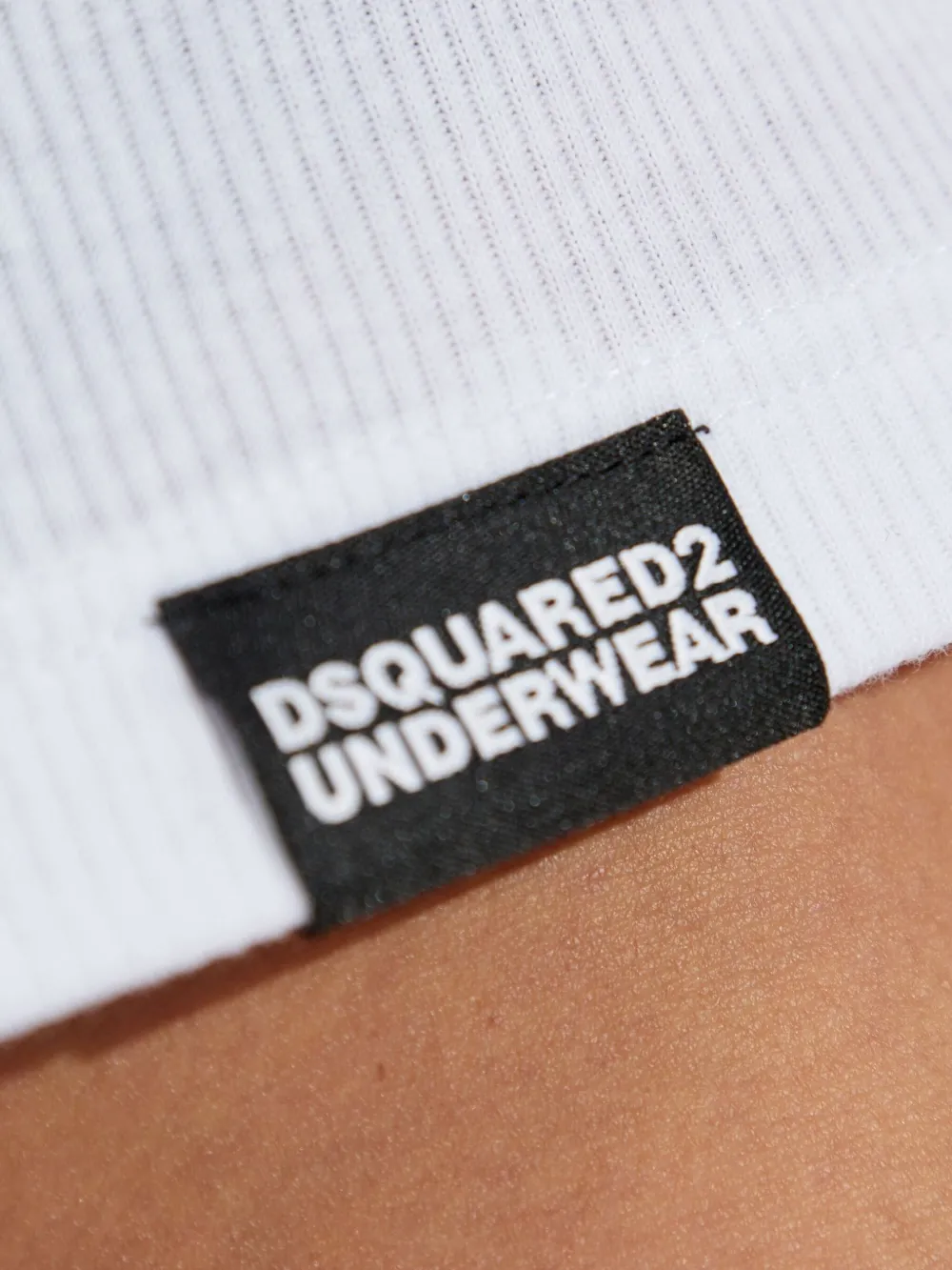 DSQUARED2 Geribbelde tanktop Wit