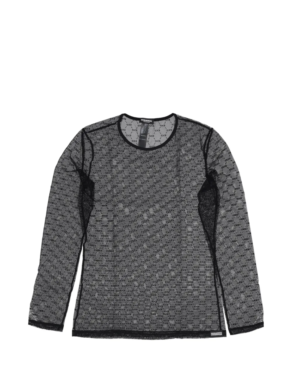 DSQUARED2 patterned long-sleeve top - Nero