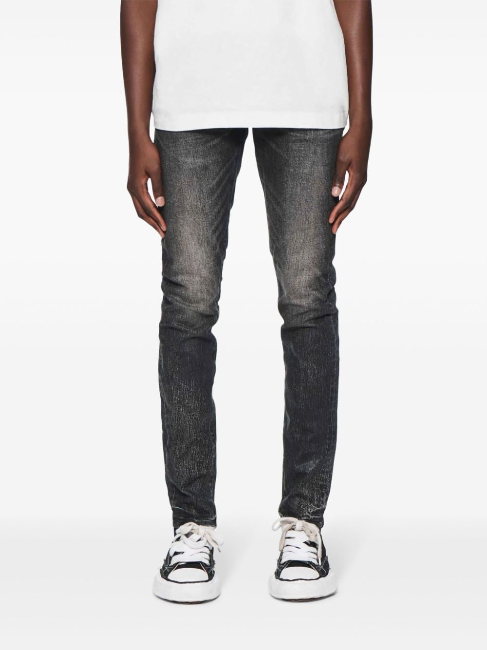 Purple Brand washed-denim slim jeans - Zwart