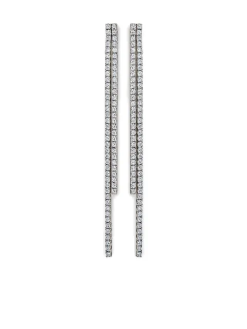 Jewels Aficionado 18kt white gold diamond drop earrings