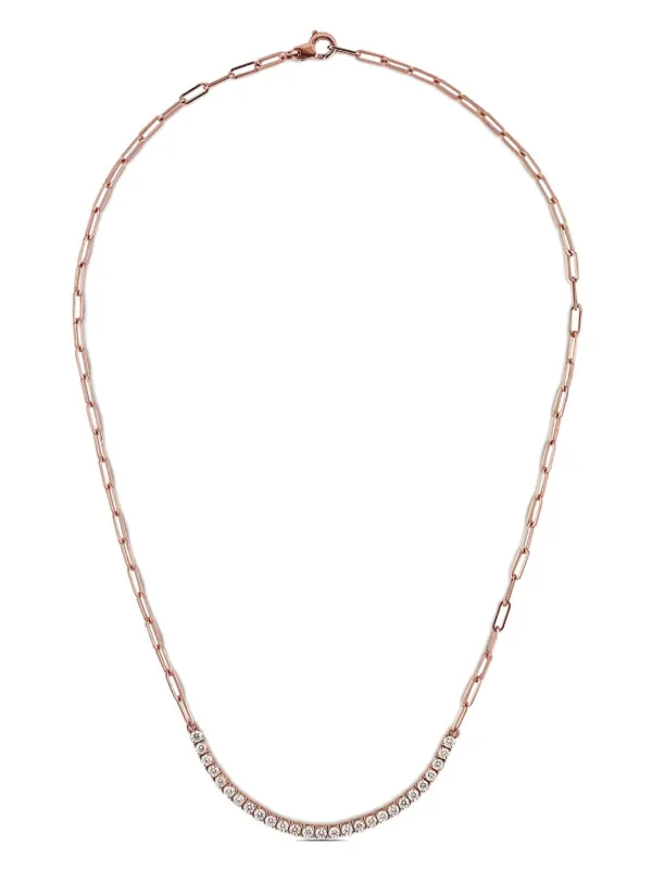 Jewels Aficionado ダイヤモンド チェーン ネックレス 18Kローズ