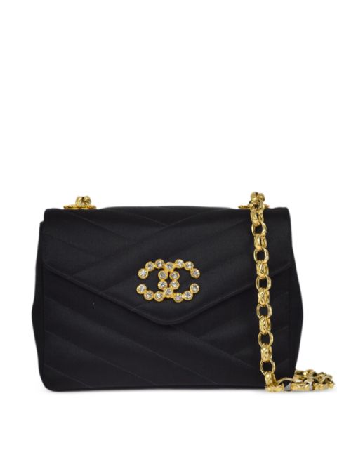 HOT SALE CHANEL 1990 Bias Stitch shoulder bag Women