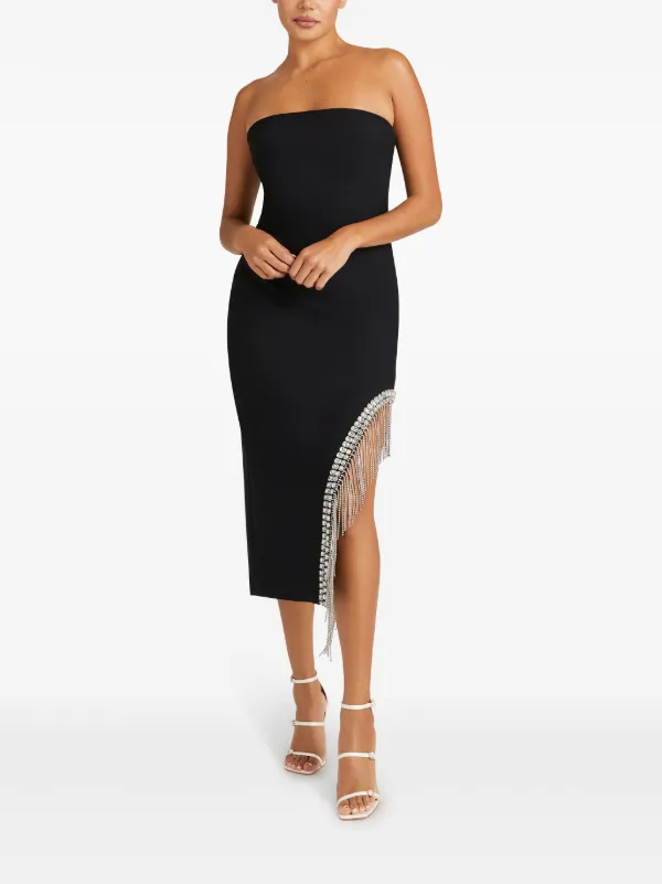 Cinq A Sept Women's Sammy Rhinestone Fringe Dress - Black - Size 6