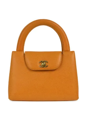 CHANEL Pre-Owned 1998 CC turn-lock Handbag | Orange | FARFETCH