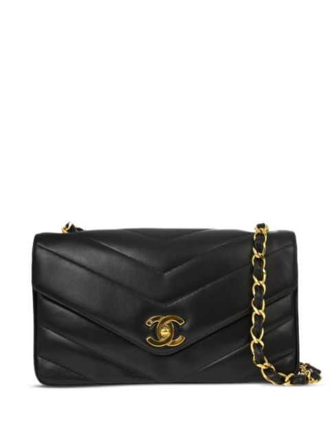 HOT SALE CHANEL 1995 V-stitch Classic Flap shoulder bag Women