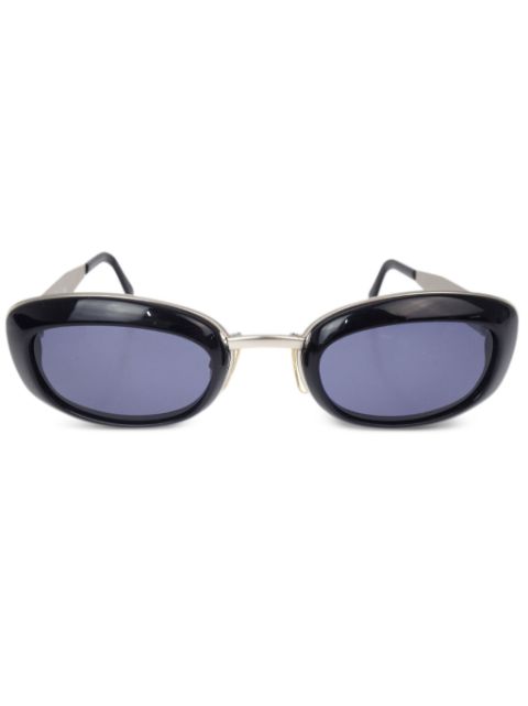 HOT SALE CHANEL 1990-2000s oval-frame sunglasses Women