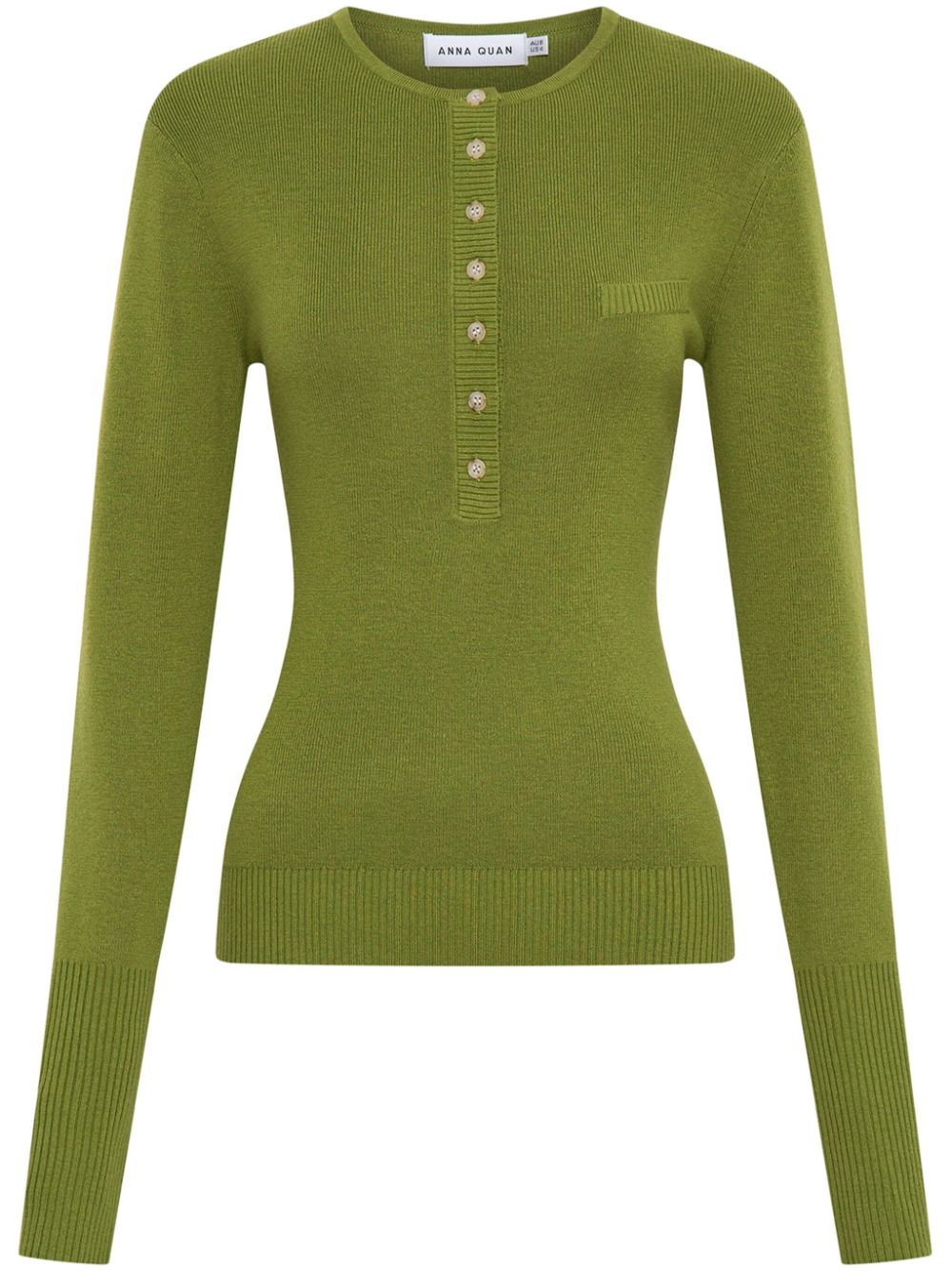 Anna Quan button-down collar t-shirt - Green