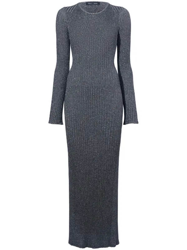 knee length dresses for ladies A.L.C. Arden Metallic Knit Maxi Dress main image 1