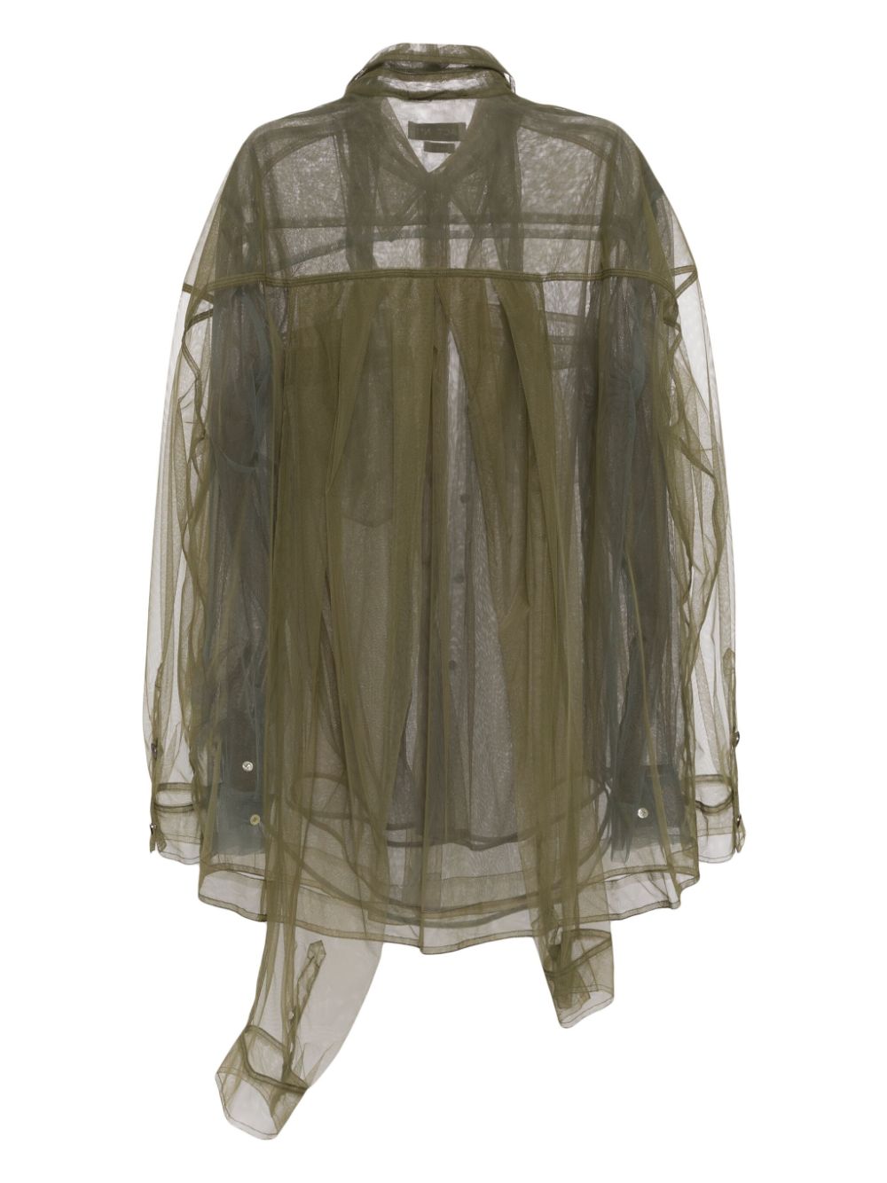 ACT Nº1 sheer layered shirt - Blue