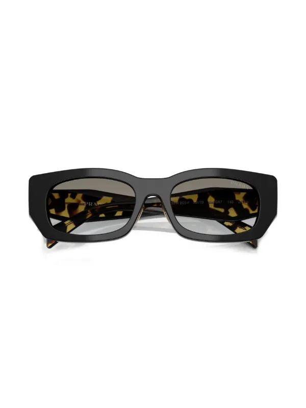 Prada Eyewear geometric-frame Sunglasses | Black | FARFETCH display picture 3