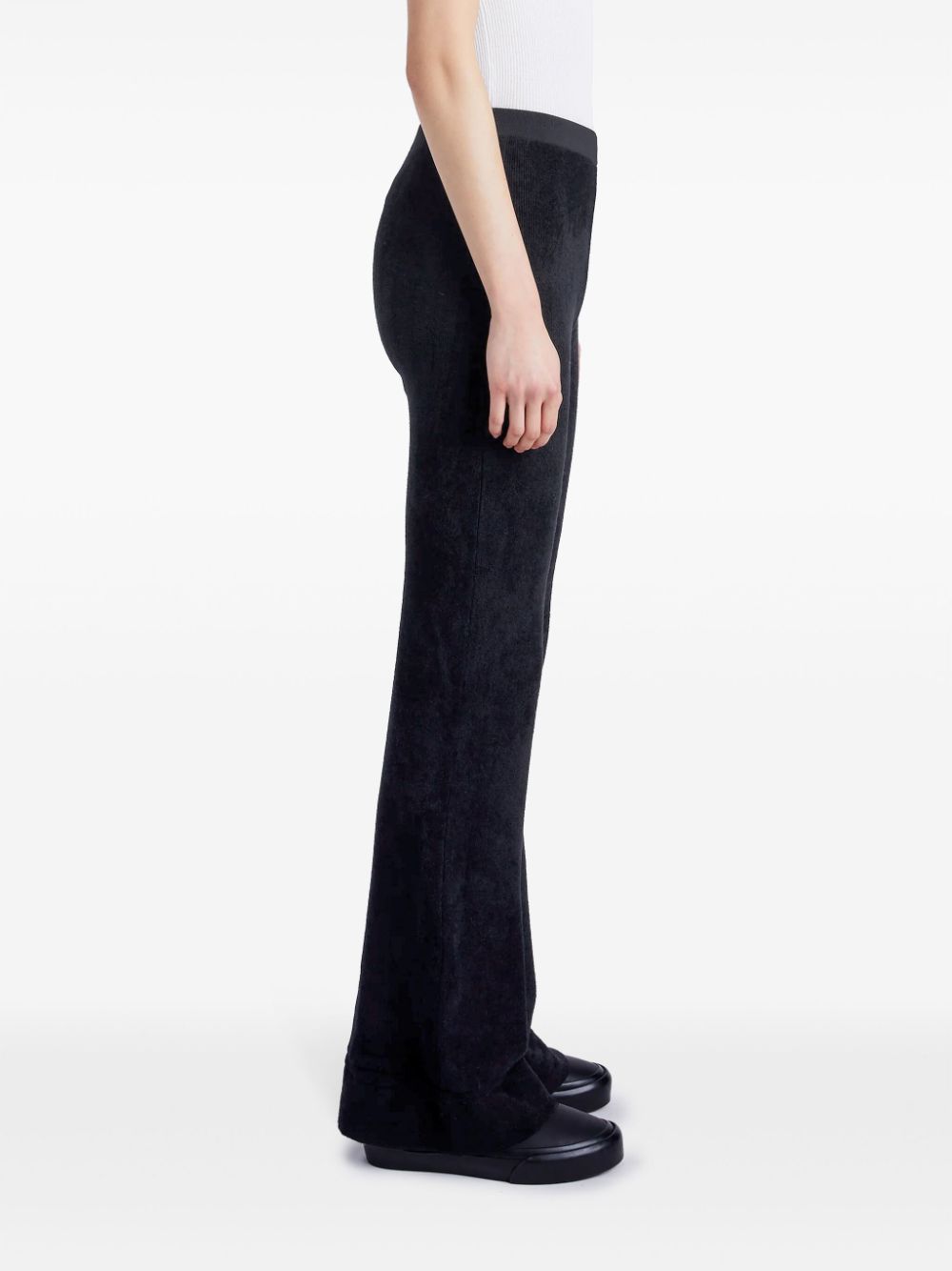 Shop Proenza Schouler White Label Evie Flared Trousers In Black