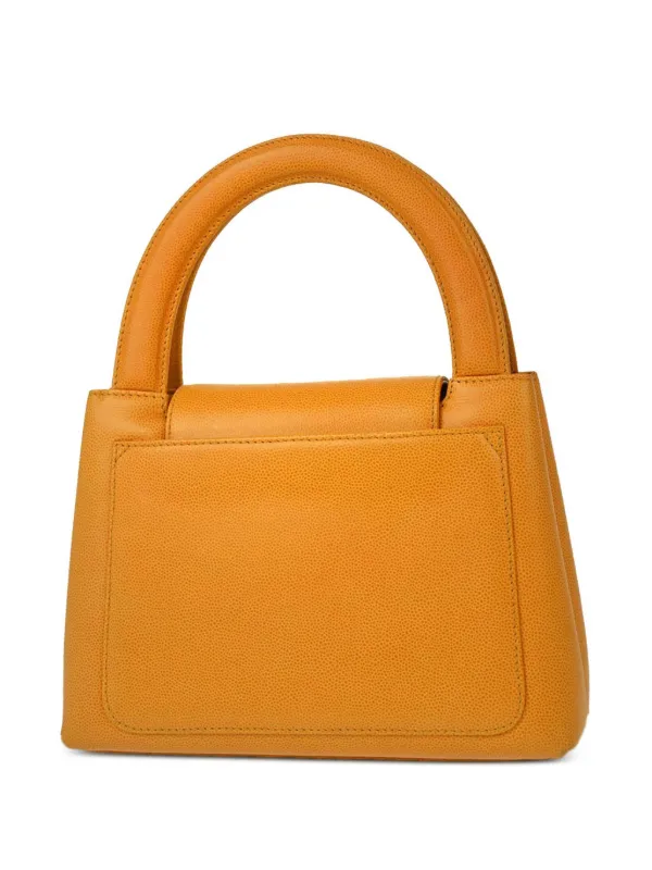CHANEL Pre-Owned 1998 CC turn-lock Handbag | Orange | FARFETCH