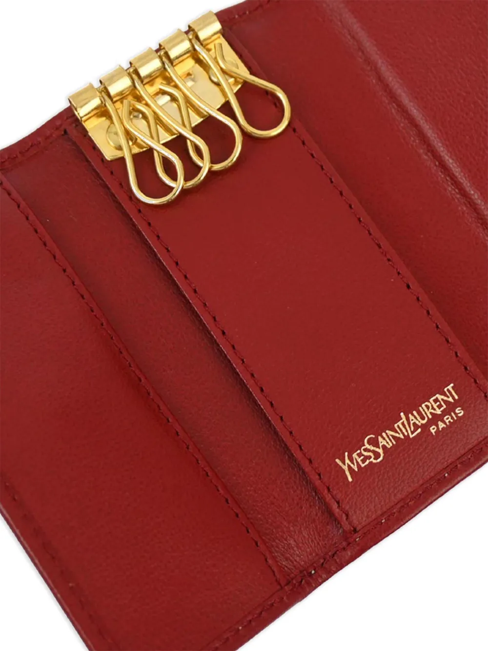 Pre-owned Saint Laurent 1990-2000s Four Hook Key Case In Red