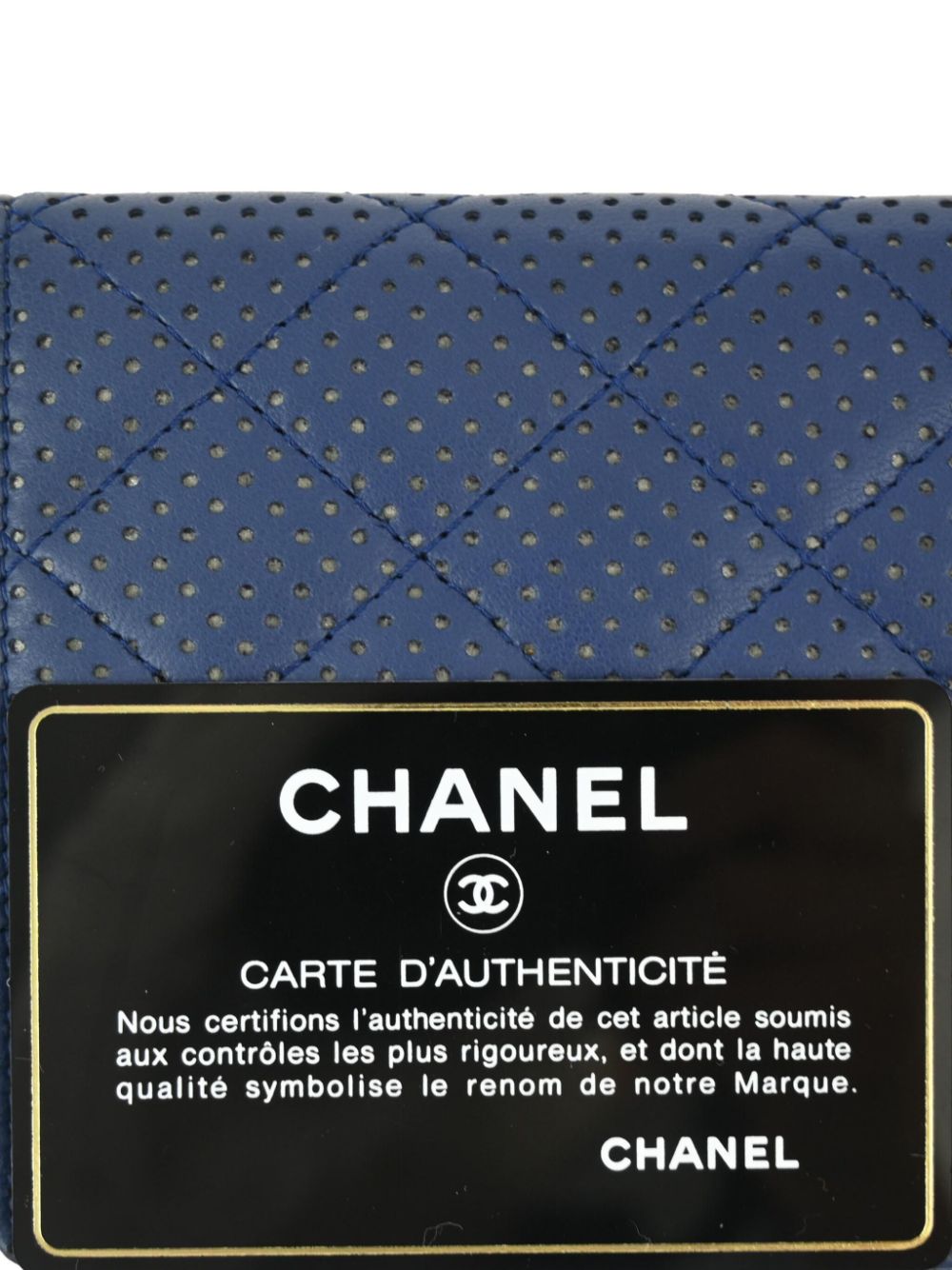 CHANEL 2007 perforated bi-fold wallet Women