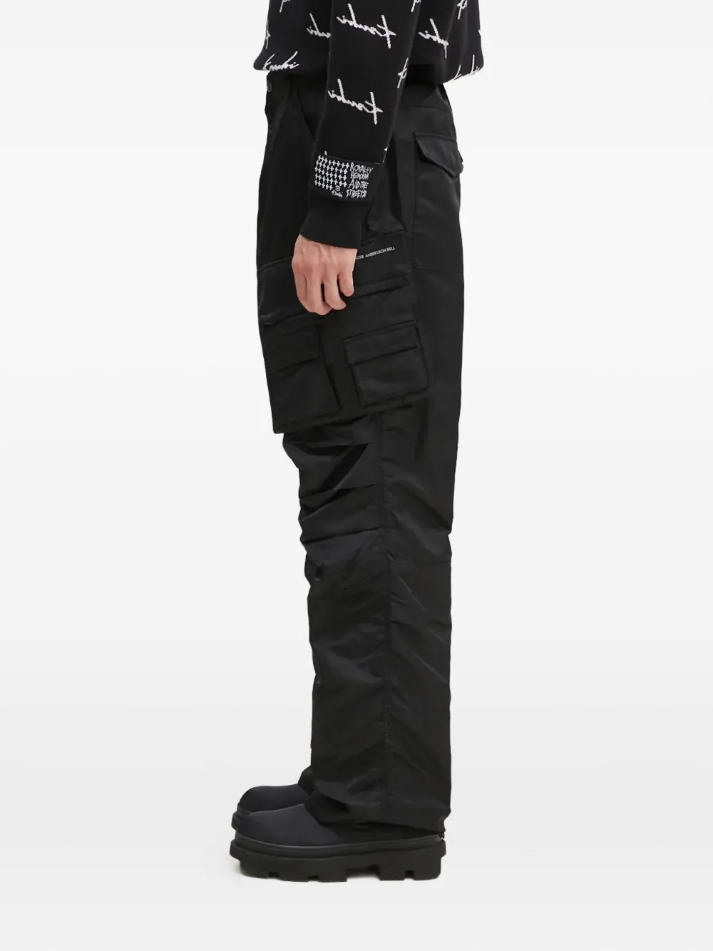 Andersson Bell ruched cargo trousers | Black | Image 1