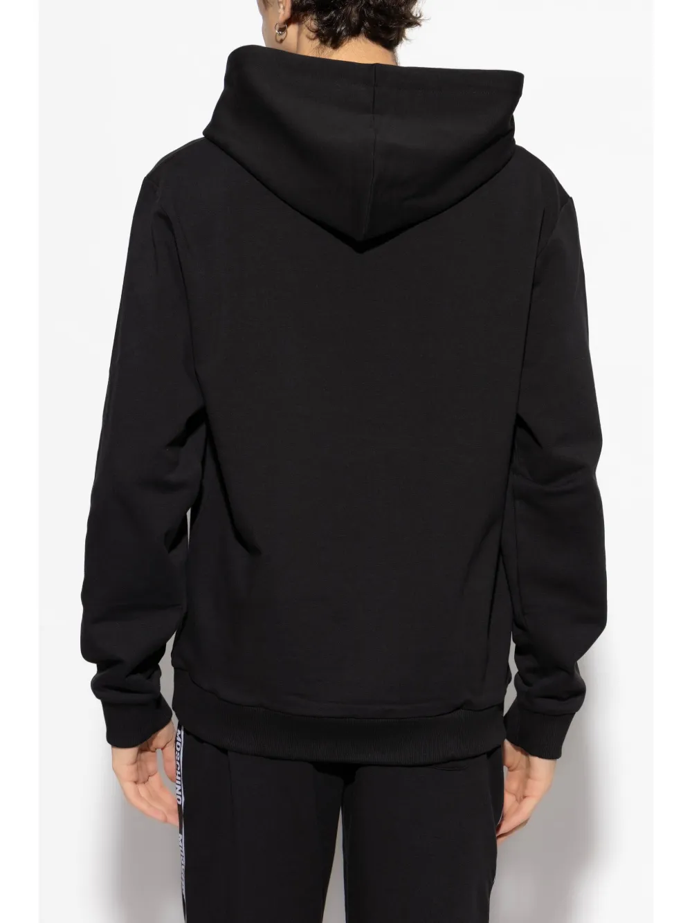 Moschino Lounge hoodie met logo afwerking Zwart