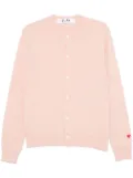 Comme Des Garçons Play Red Heart cardigan - Pink