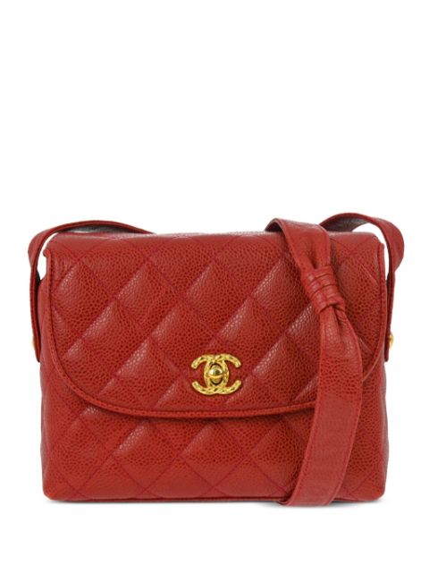 HOT SALE CHANEL 1992 caviar shoulder bag Women