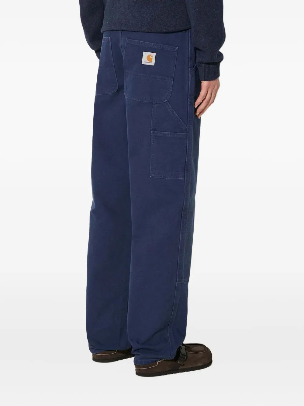 Carhartt Double Knee Patch Trousers In Blue