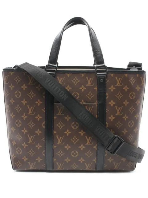 Louis Vuitton Pre-Owned 2021-present Monogram Macassar Week-End Tote PM satchel WOMEN