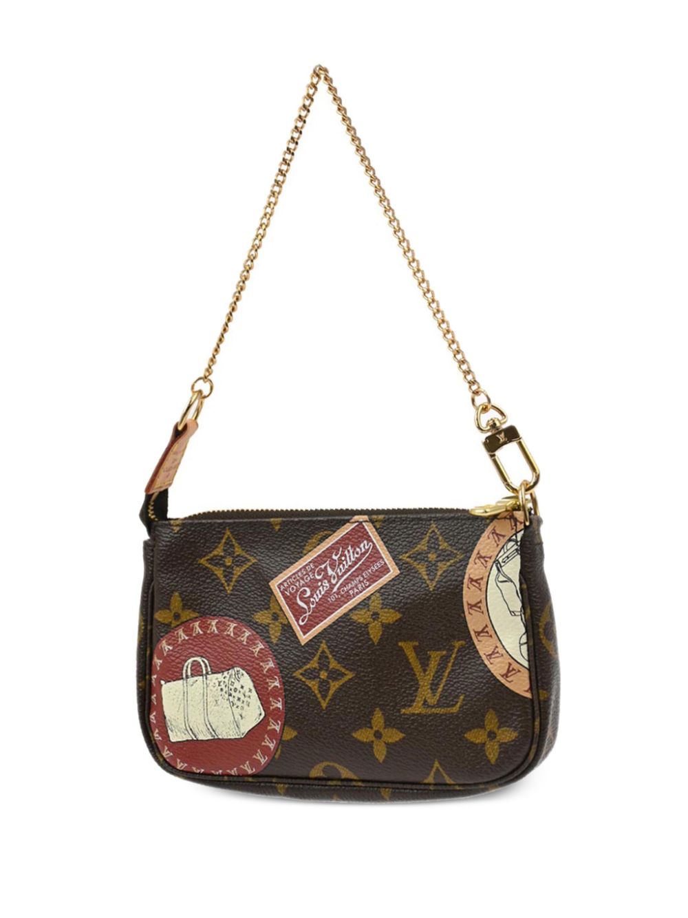 Louis Vuitton Pre-Owned 2008 Mini Pochette Accessoires schoudertas - Bruin