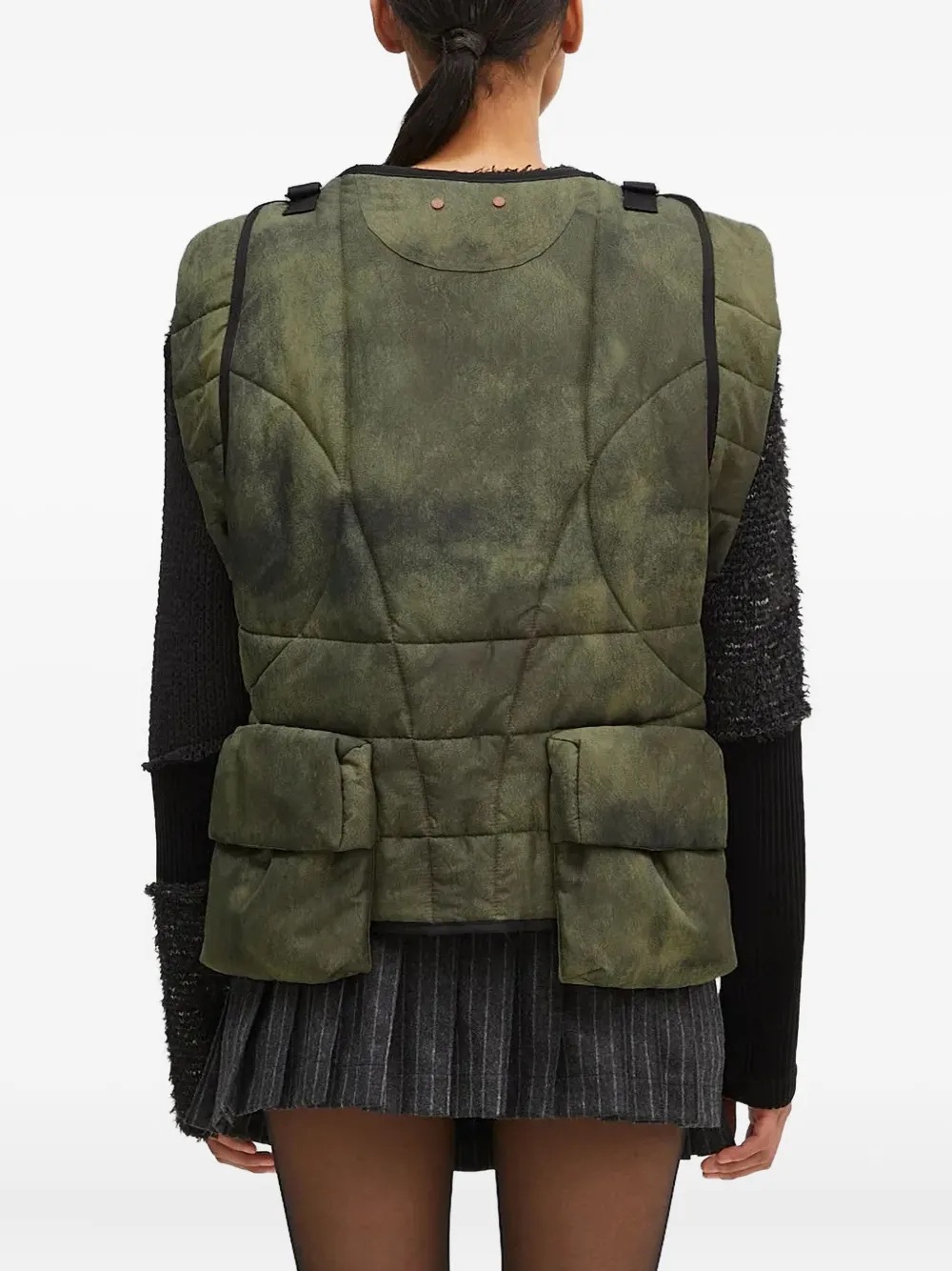 Andersson Bell Gewatteerde bodywarmer met gespsluiting Groen