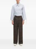 Andersson Bell Soe check-wrap apa753m trousers - Brown