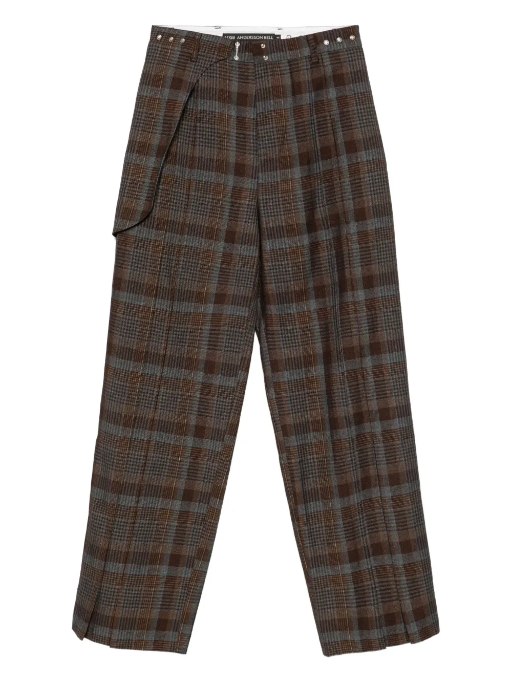 Andersson Bell  Soe check-wrap apa753m trousers | Brown | Image 1