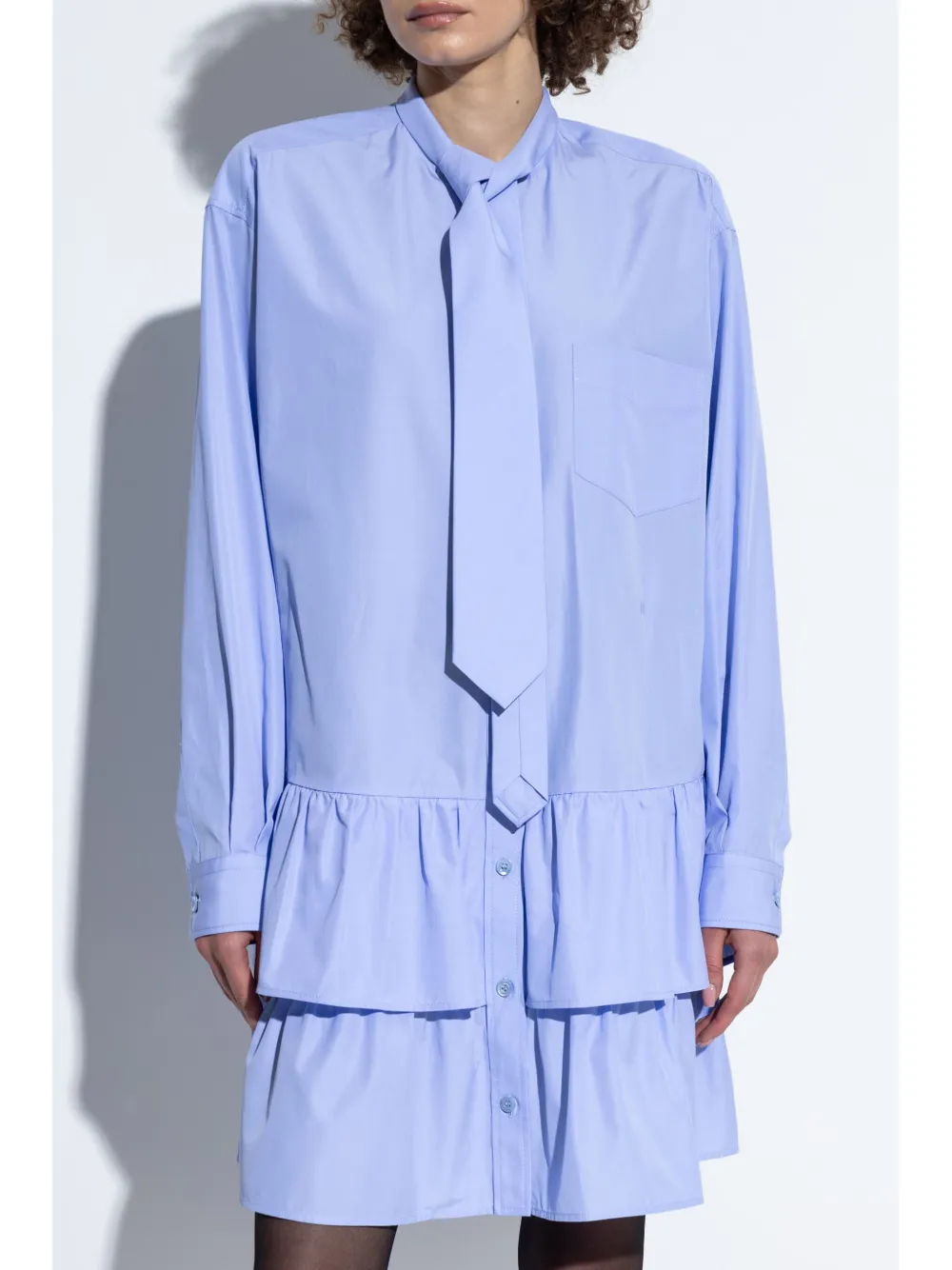 Moschino Jurk met ruches afwerking Blauw