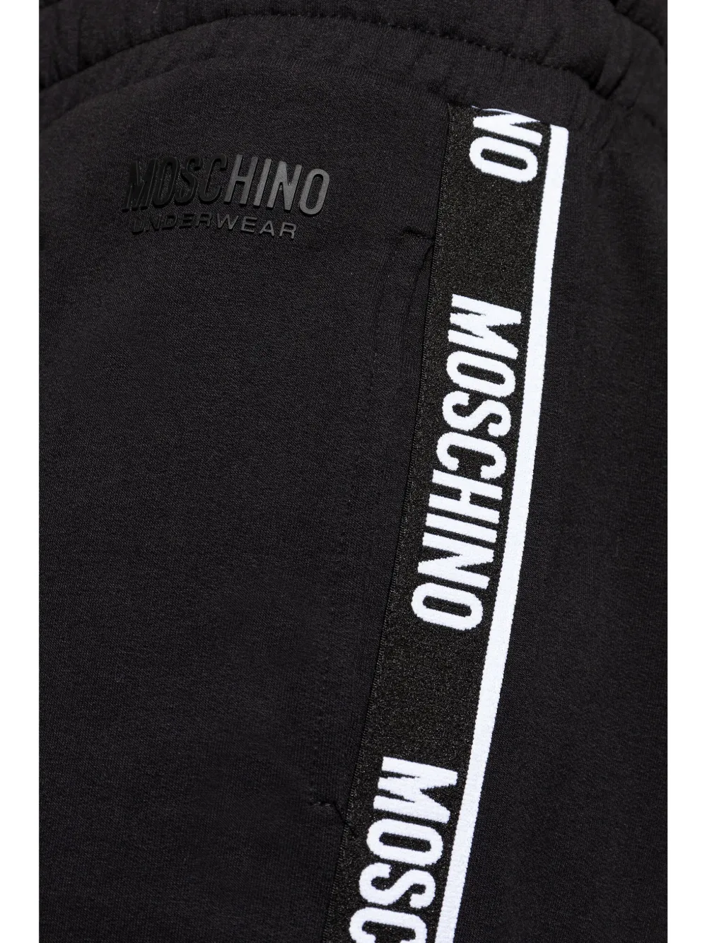 Moschino Lounge broek met logoband Zwart