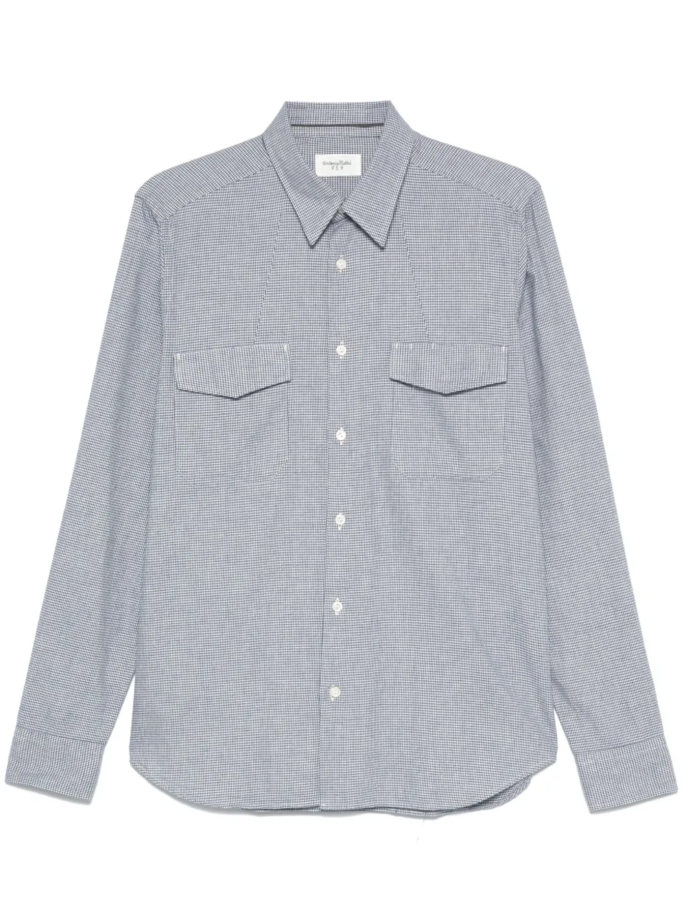 Tintoria Mattei dogtooth-pattern shirt | Blue | Image 1