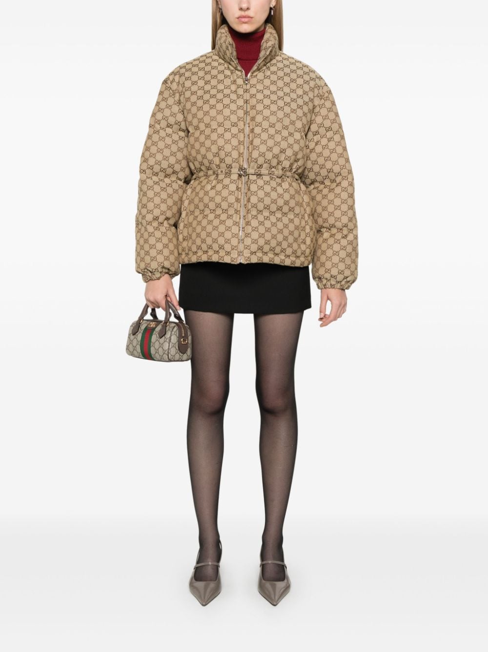 Shop Gucci Gg Canvas Jacket In Neutrals