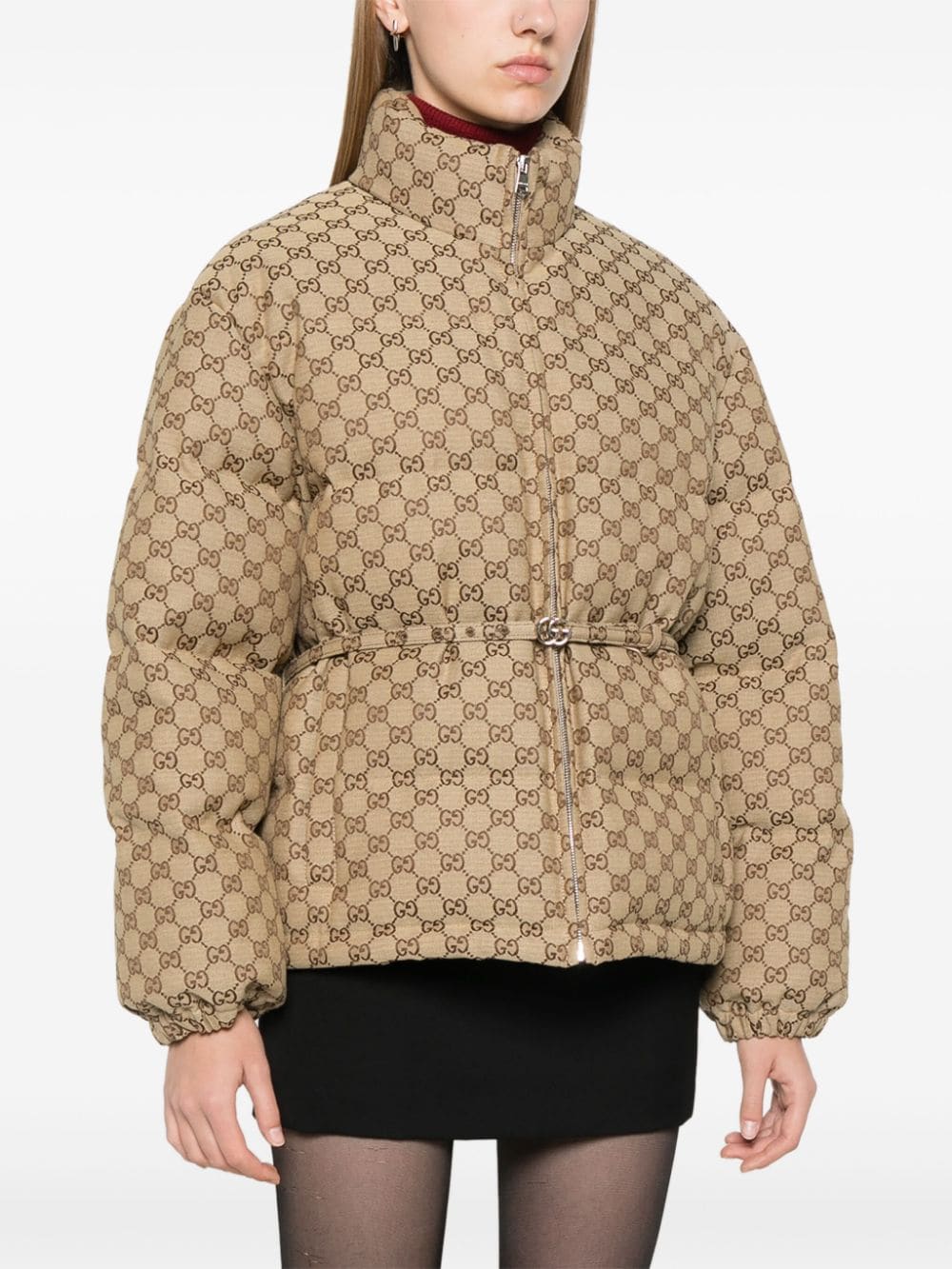 Shop Gucci Gg Canvas Jacket In Neutrals