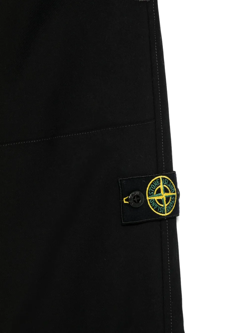 Stone Island Junior Broek met Compass-logopatch Zwart