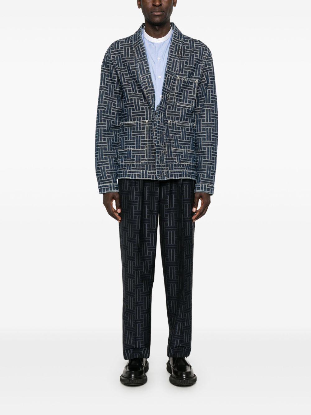 Kenzo ' Weave' trousers - Blauw