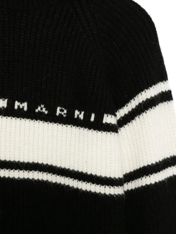 Marni Kids ストライプディテール セーター | ブラック | FARFETCH JP