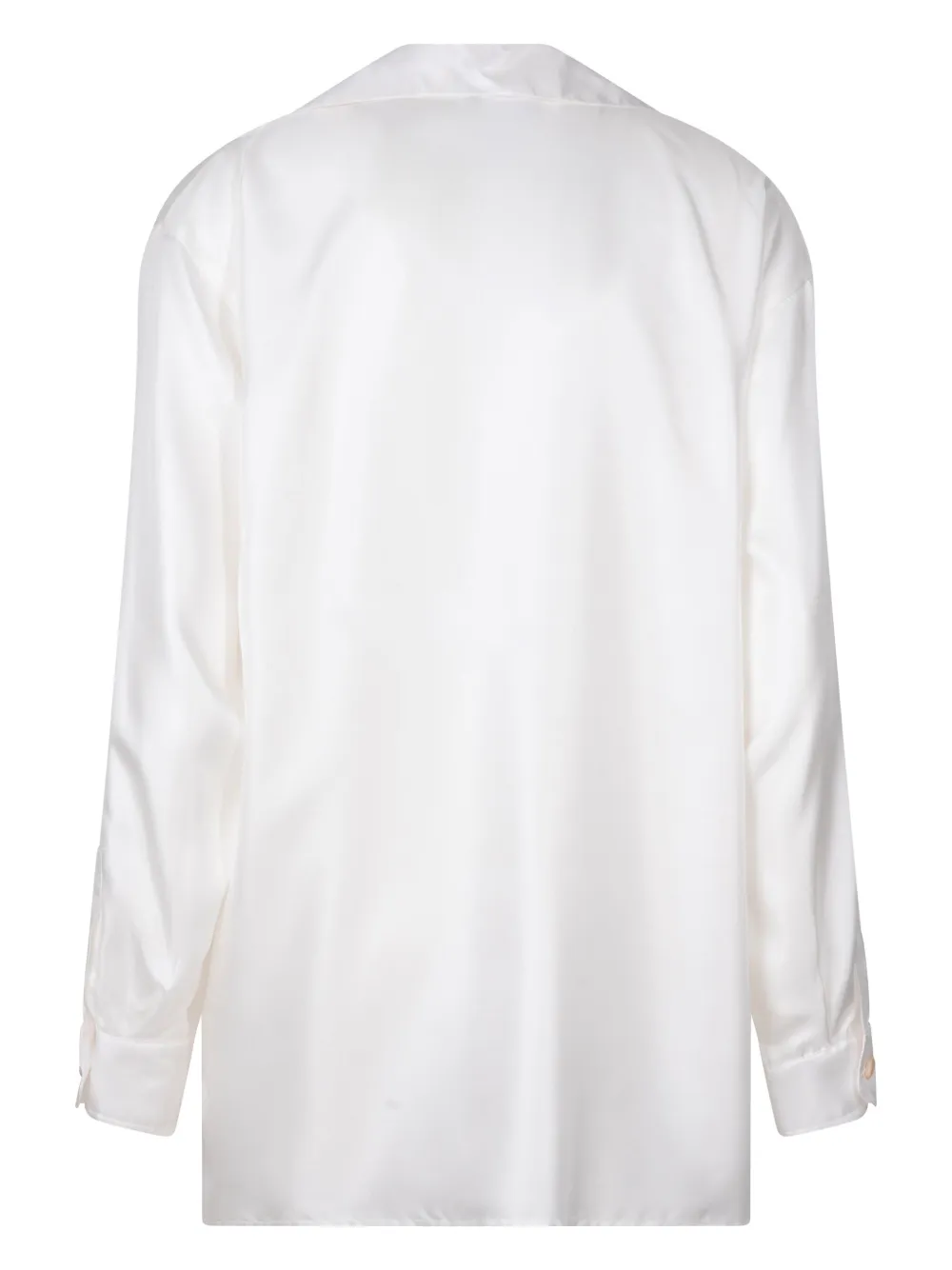 Max Mara Zijden blouse met print - Wit