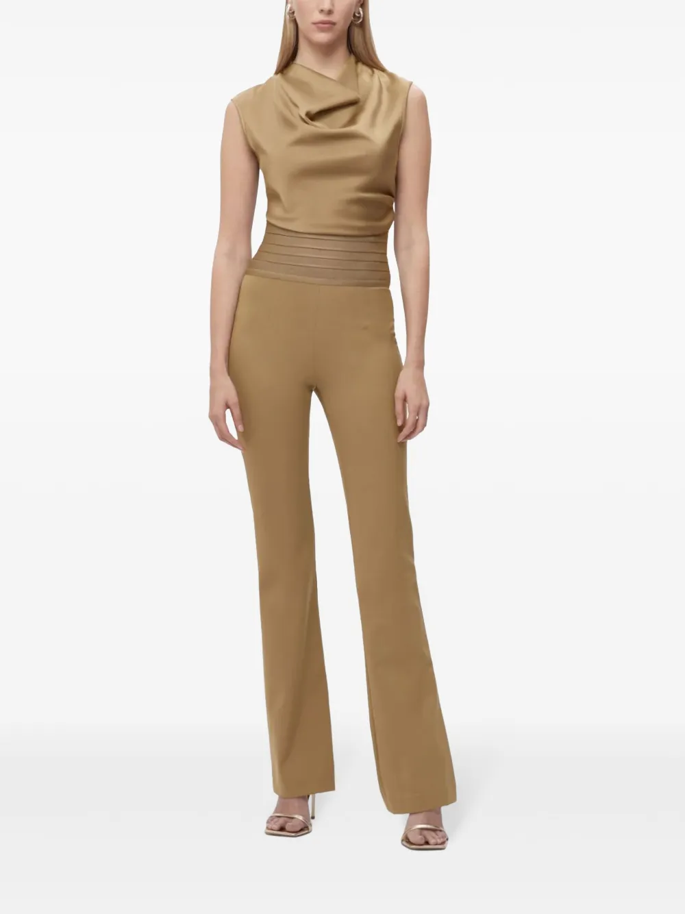 Hervé Léger satin blouse - Beige