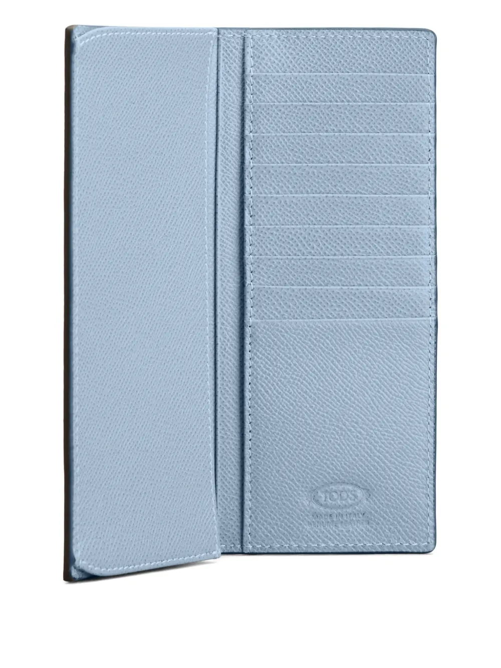 Tod's Leather Stitched Wallet In Brown
