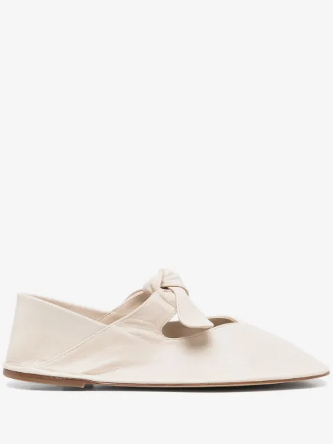 Hereu knotted-upper flat pumps