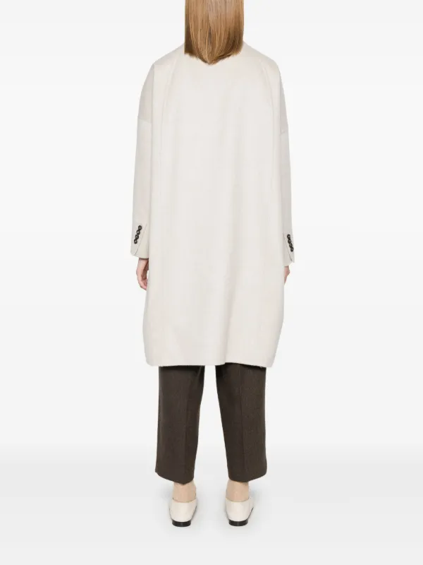 コート BRUNELLO CUCINELLI Cashmere coat with jewel detail Brunello Cucinelli Cashmere Coat with Shearling Lining – Top