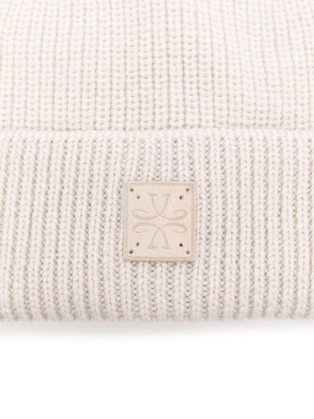 Shop Jacob Cohen Logo-patch Beanie Hat In White