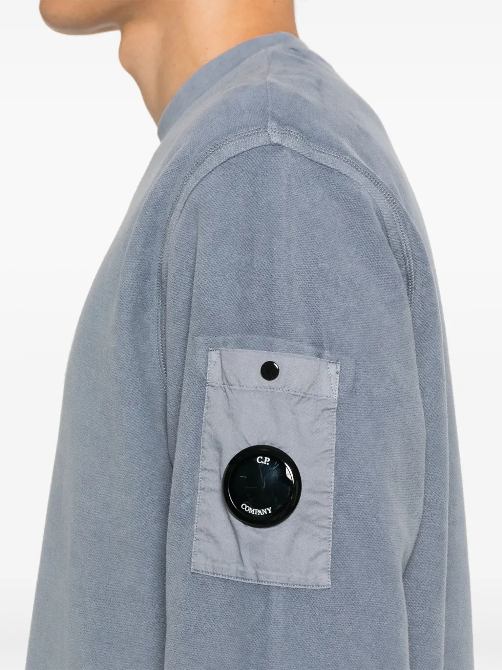 Shop C.p. Company Lens-detail Sweatshirt In Blue