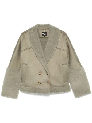 【UGG】Women's Mindy LuxeFluff Jacket 海外限定 UGG Women's Mindy LUXEFLUFF Jacket, Moss Green at Amazon