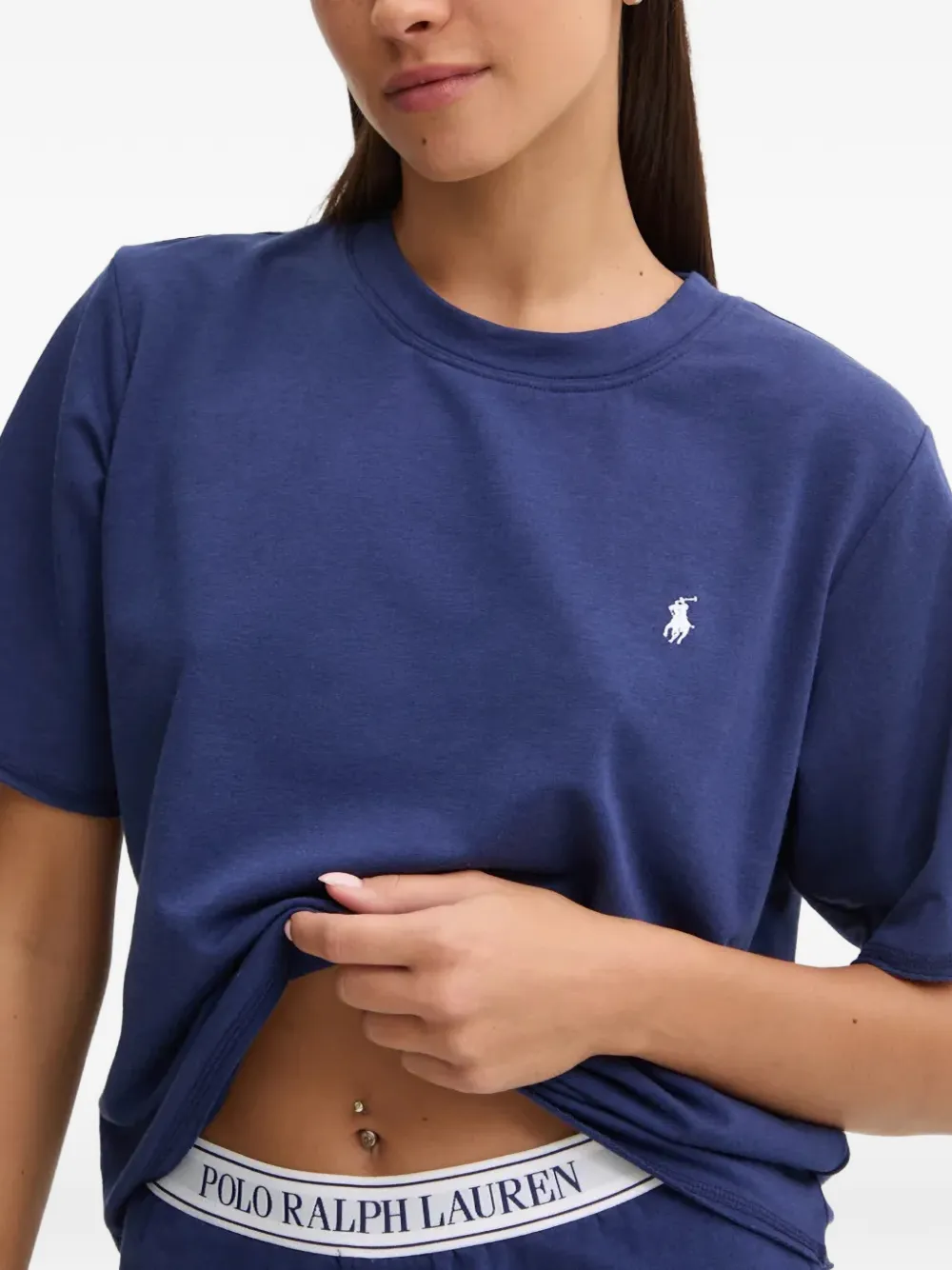 Polo Ralph Lauren T-shirt met geborduurd logo Blauw