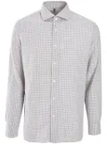 Borrelli checked poplin shirt - Grey
