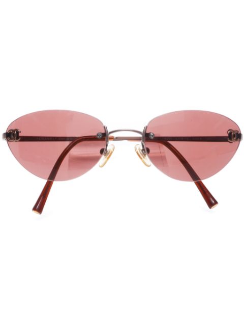 HOT SALE CHANEL 2000s rimless sunglasses Women